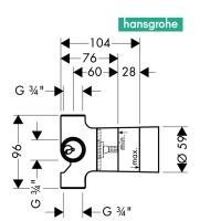 MEDIDAS SET BASICO EMPOTRADO TRIO HANSGROHE